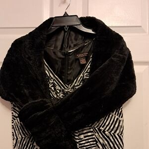 White House/Black Market Faux Persian Fur Wrap